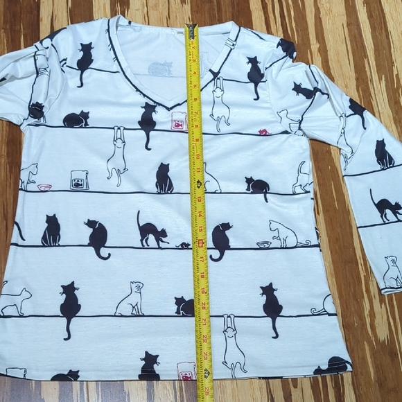 Cat Print Long Sleeve Shirt - Picture 3 of 3